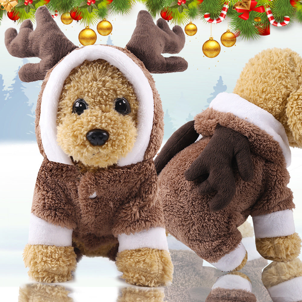 Cross-Border Pet Dog Clothes, Cat Autumn and Winter Four-Legged Cotton Coat, Cartoon Transformation Clothing, Cat Clothing, Dog Clothing Supplies