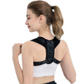 SHOWLU Posture Correction Belt, an invisible humpback brace for all ages, shown in black with adjustable straps and ergonomic design.