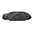 Men's multifunctional water-repellent waist bag with chest and crossbody styles, suitable for outdoor cycling and casual use.