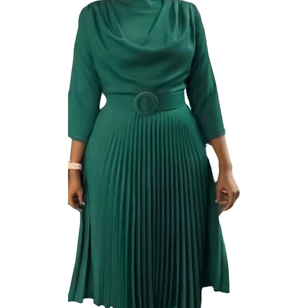 Plus size sexy midi dress by SHOWLU FASHION with elegant A-line skirt, perfect for fashionable women.