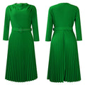Plus size SHOWLU FASHION women's midi dress with elegant A-line skirt, showcasing a sexy and stylish design.