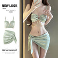 One-Piece Swimsuit Women's Summer Three-Piece Sexy 2025 New Push-Up Slimming Look Vacation High-End Bikini Hot Spring Bathing
