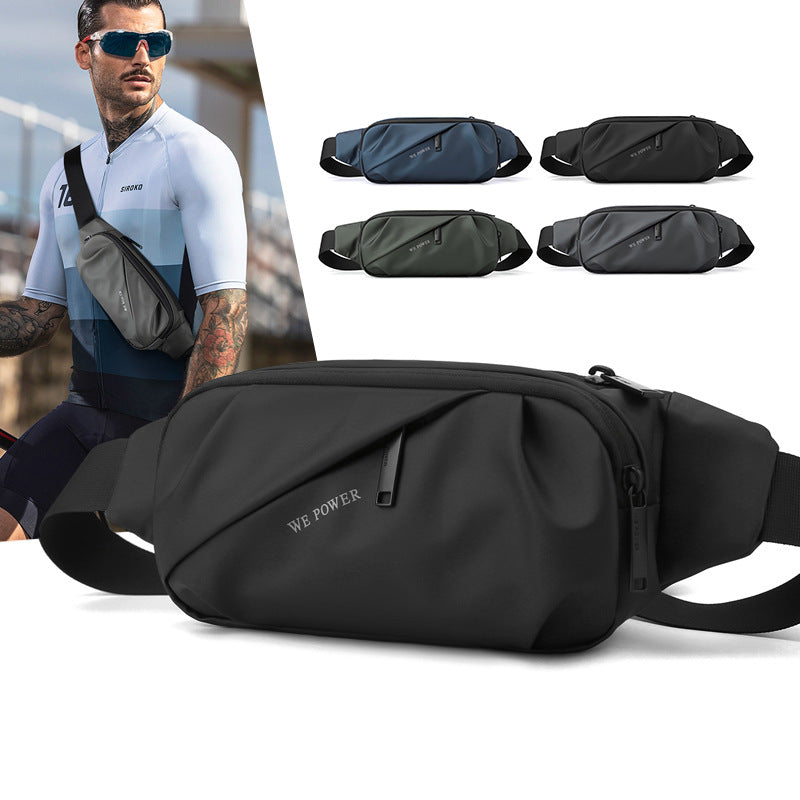 New Men's Multifunctional Waist Bag Water-repellent Casual Sports Chest Bag Outdoor Cycling Bag Fashionable Brand Crossbody Bag