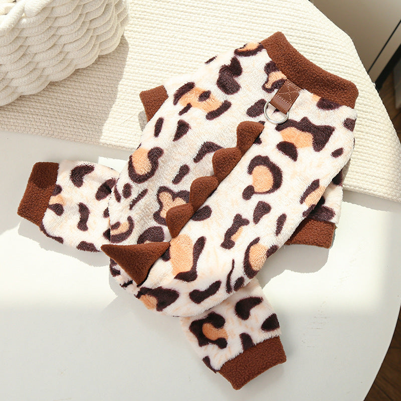 Cross-Border Pet Dog Clothes, Cat Autumn and Winter Four-Legged Cotton Coat, Cartoon Transformation Clothing, Cat Clothing, Dog Clothing Supplies