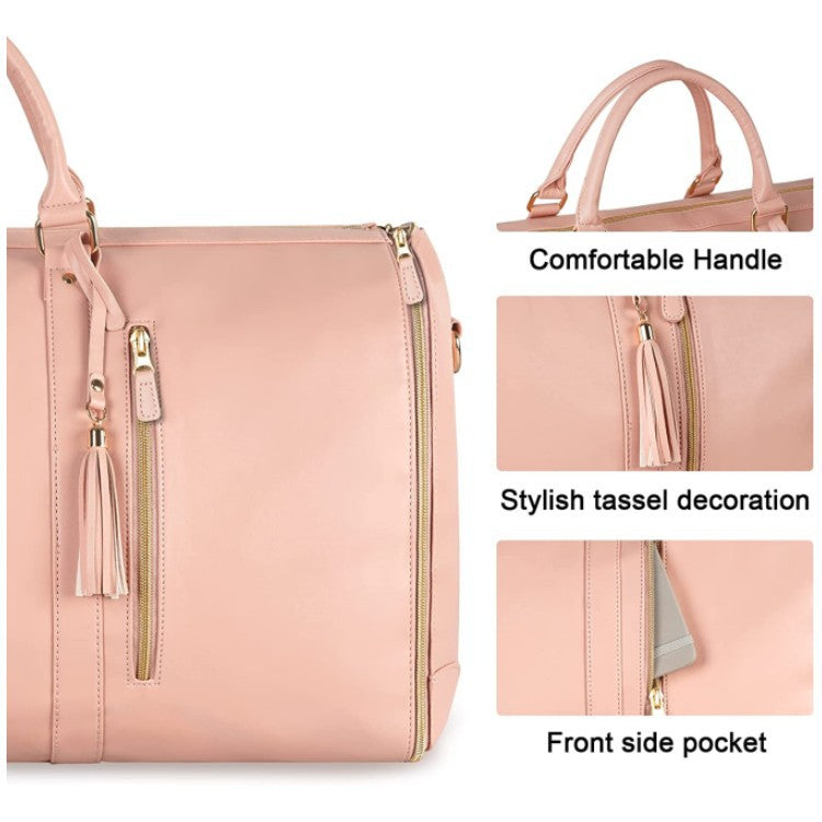 Large foldable PU leather travel bag from Showlu Fashion Store, ideal for overnight luggage and travel storage.