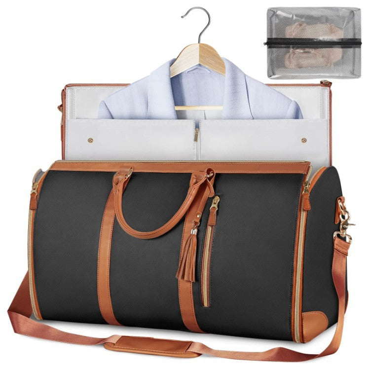 Large foldable PU leather travel bag from Showlu Fashion Store, ideal for overnight luggage and travel storage.