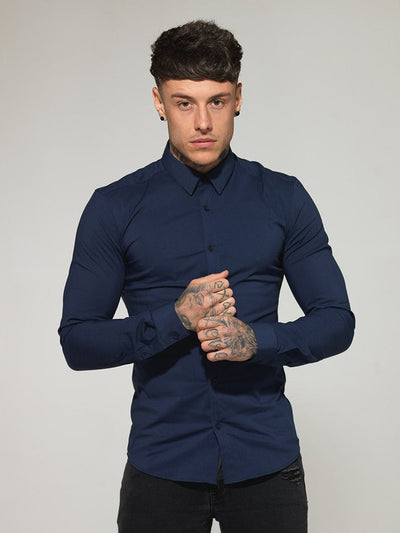 Dark Prison Hunter Men's Slim Fit Quick-Dry Long Sleeve Shirt