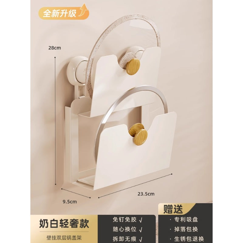 Nordic-style Taili suction cup wall hanging storage rack for seasoning, made by SHOWLU FASHION STORE, with multiple compartments.