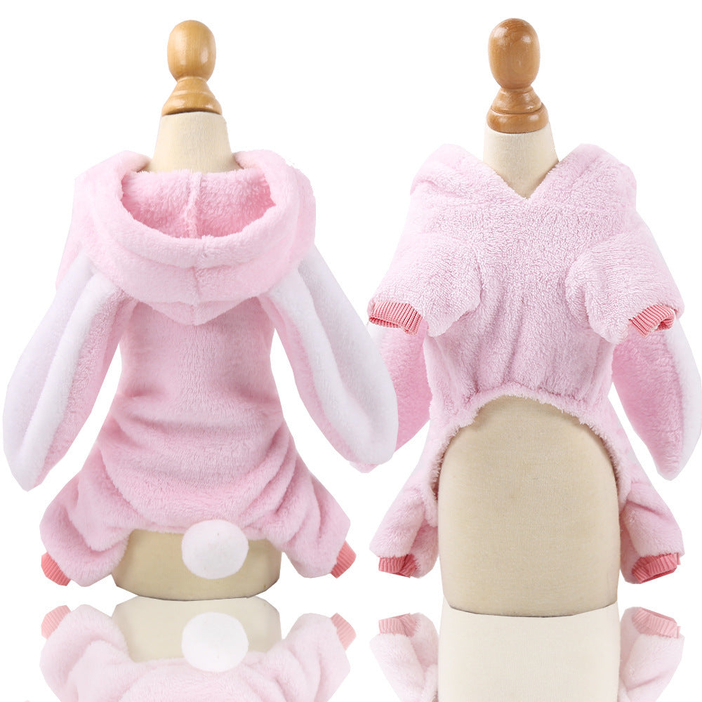Cross-Border Pet Dog Clothes, Cat Autumn and Winter Four-Legged Cotton Coat, Cartoon Transformation Clothing, Cat Clothing, Dog Clothing Supplies