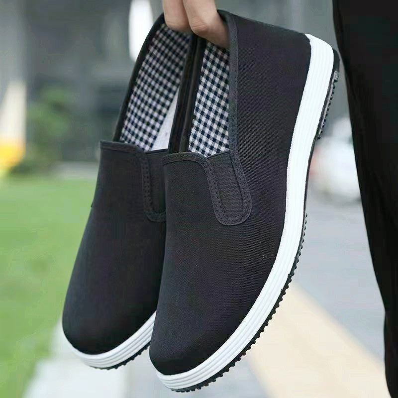Old Beijing Cloth Shoes Casual Cloth Shoes Driving Exercise Running Comfortable Breathable Soft Sole Wear-resistant Non-slip Black Cloth Shoes