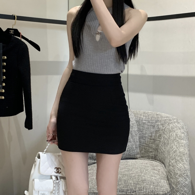 High waist SHOWLU FASHION slimming sheath skirt, stretchy business wear with a sleek, fitted design for professional attire.