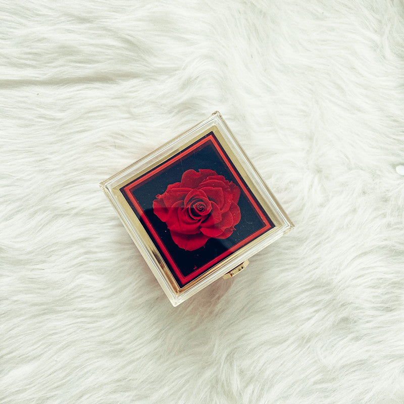 Showlu Fashion Store proposal ring box with elegant design, perfect for gifting Qixi girlfriend jewelry storage.