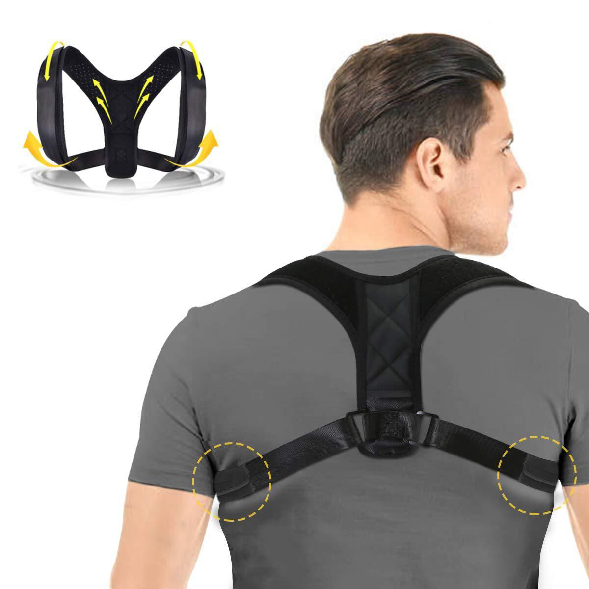 Kyphotone men's shoulder correction belt from SHOWLU FASHION STORE, a posture brace supporting back and shoulder alignment.