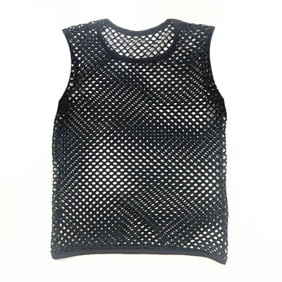 SHOWLU FASHION Mesh Breathable Holiday Vest – Loose Patchwork Top