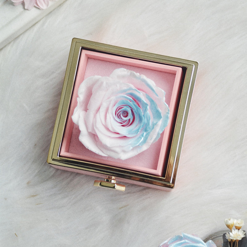 Showlu Fashion Store proposal ring box with elegant jewelry case for Qixi girlfriend gift, featuring a plush interior and stylish design.