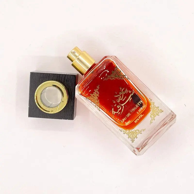 Arabian Oud Sharqia perfume for women in a wooden cover, featuring warm, floral, and woody notes from Showlu Fashion Store.