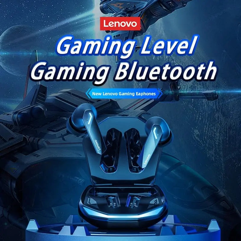 Lenovo GM2 Pro wireless earbuds with mic, low latency gaming headset, Bluetooth earbuds with HD call and dual-mode for gaming and calls