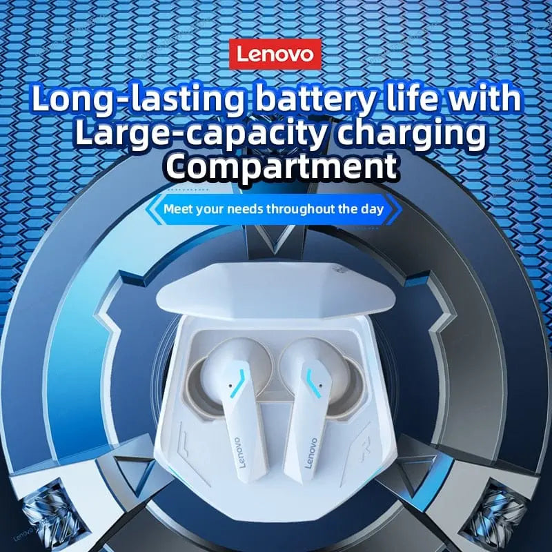 Lenovo GM2 Pro Wireless Earbuds with mic, low latency gaming headset, Bluetooth earbuds with HD call and dual mode functionality.