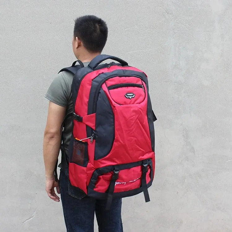 Large 70L waterproof hiking backpack from Showlu Fashion Store, outdoor trekking and camping travel luggage for men and women.