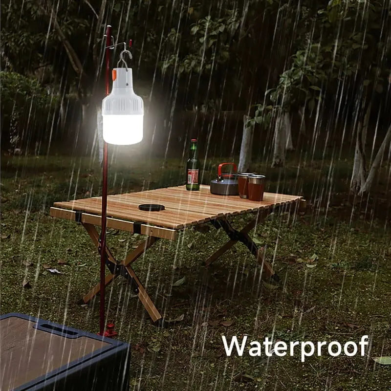 Showlu Fashion Store 60W LED camping lantern with USB rechargeable emergency light, portable outdoor light with hook for camping and fishing