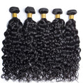 Showlu Store Nation Peruvian 10A Water Wave human hair bundles with unprocessed curly Remy weave, 12 to 32 inches, no tangles