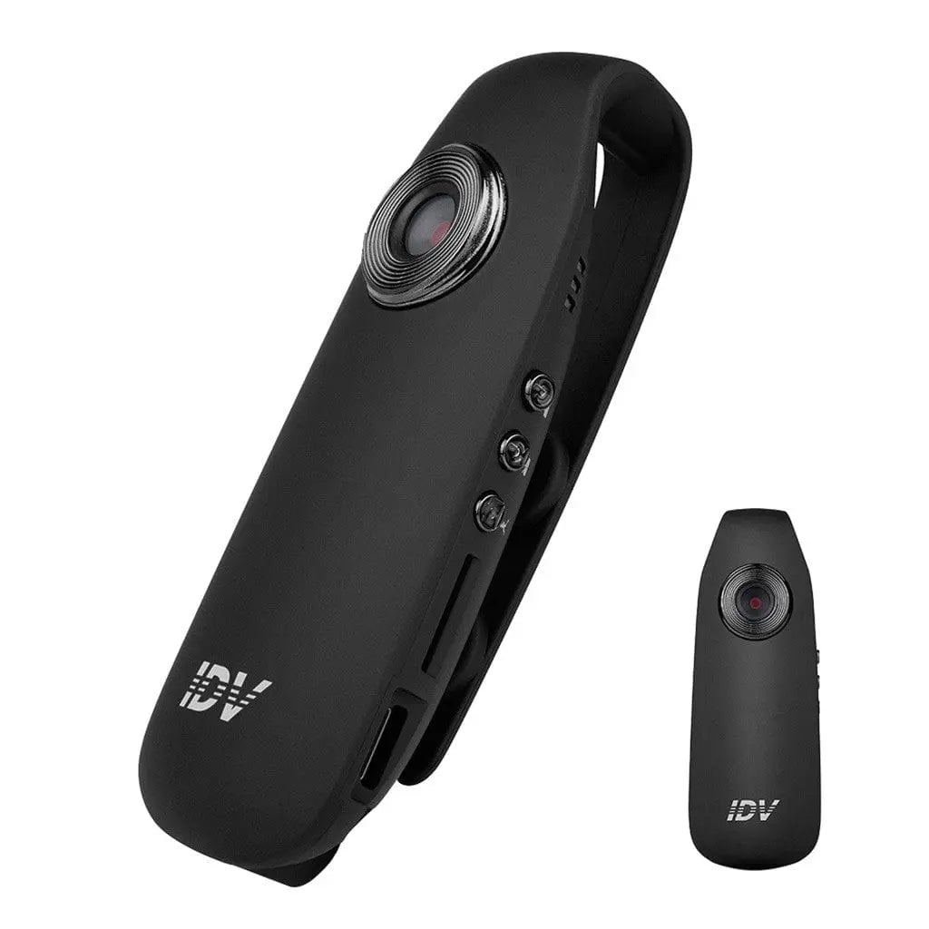 Maroon Hera mini camera with maroon casing, handheld design, 1080p HD video, night vision for portable recording.