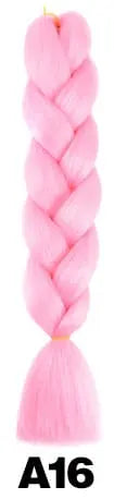 24-inch ombre pre-stretched Kanekalon jumbo braiding extensions with synthetic hair, shown in a natural hair braid style.
