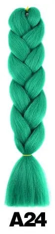 24-inch ombre pre-stretched Kanekalon jumbo braiding extensions, synthetic hair, Showlu Store Nation, vibrant color blend