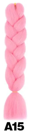 24-inch ombre pre-stretched Kanekalon jumbo braiding extensions in synthetic hair, shown in a wholesale bundle.