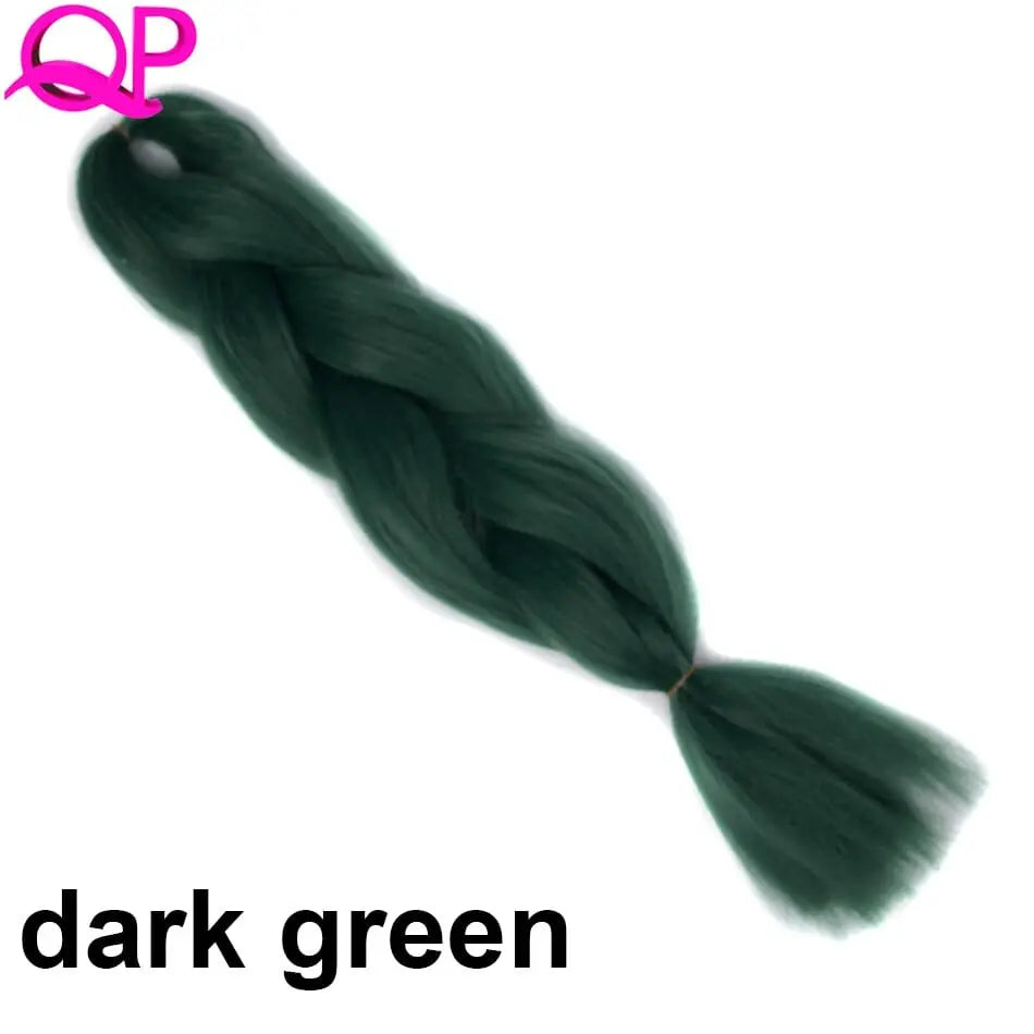 24-inch ombre Kanekalon jumbo braiding extensions in synthetic hair, pre-stretched for easy braiding by Showlu Store Nation.