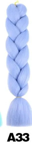 24-inch ombre pre-stretched Kanekalon jumbo braiding extensions, synthetic hair with natural color blend, 100g pack.