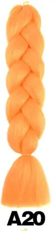 24-inch ombre pre-stretched Kanekalon jumbo braiding extensions by QP Hair, shown in vibrant ombre color, lightweight and natural-looking.