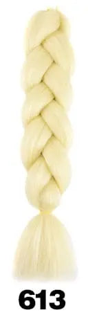 24-inch ombre pre-stretched Kanekalon jumbo braiding extensions by QP Hair, featuring synthetic hair in vibrant ombre colors.