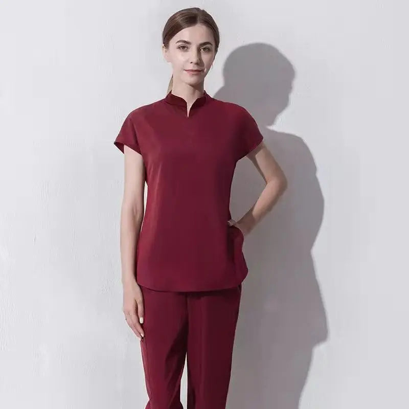 Showlu Medical Scrubs with soft, stretchy, quick-drying spandex fabric, anti-wrinkle nurse jogger uniform for healthcare professionals