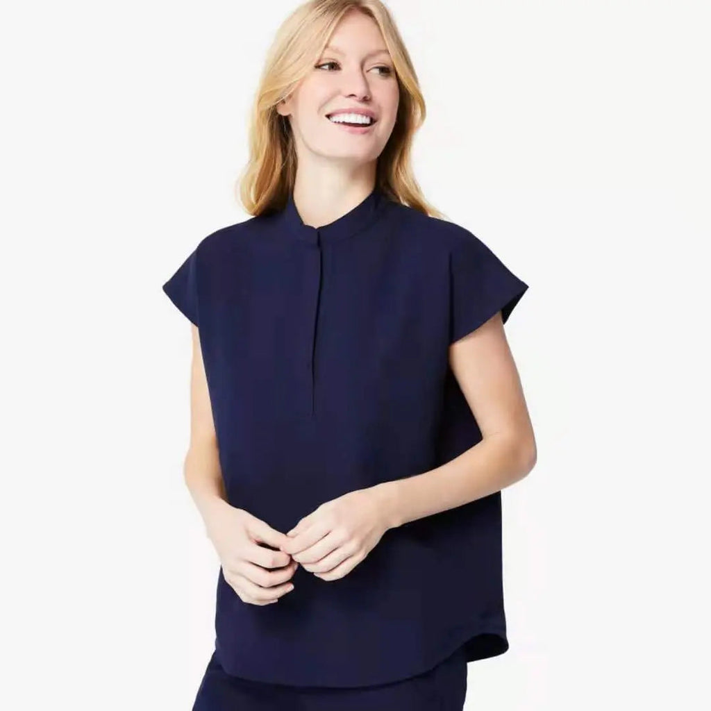 Showlu Medical Scrubs set featuring stretchy, quick-drying spandex fabric, anti-wrinkle jogger style for nurses and medical professionals.