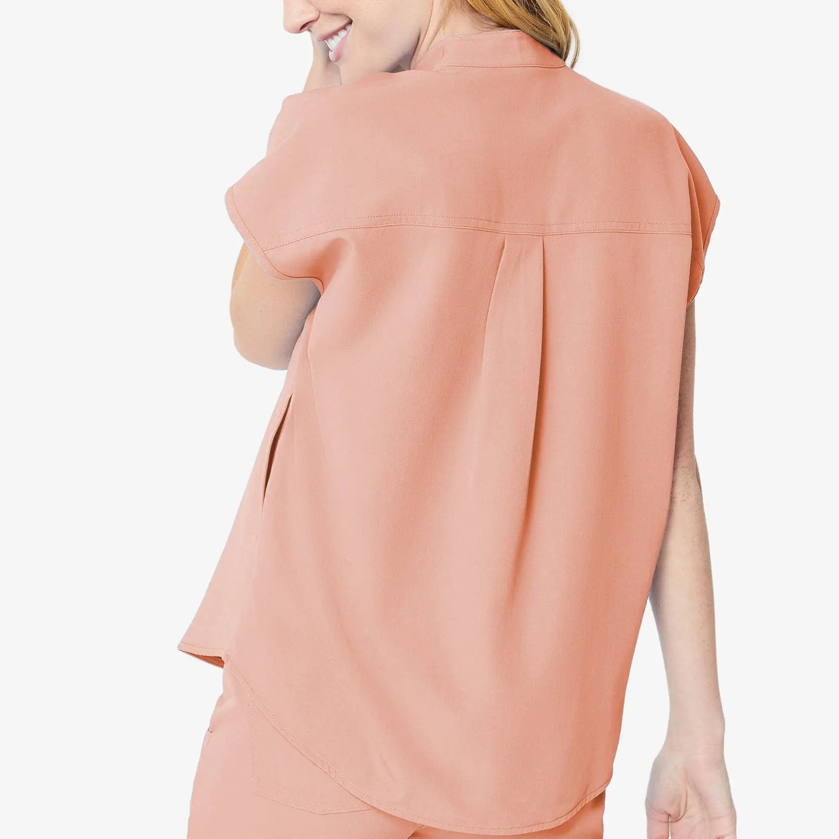 Showlu Medical Scrubs set featuring stretchy, quick-drying, anti-wrinkle jogger nurse uniform with soft spandex fabric.
