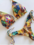 RUOTONGSEPT women's sports bikini set with push-up padded swimsuit, featuring a stylish design suitable for active swimming and beachwear.