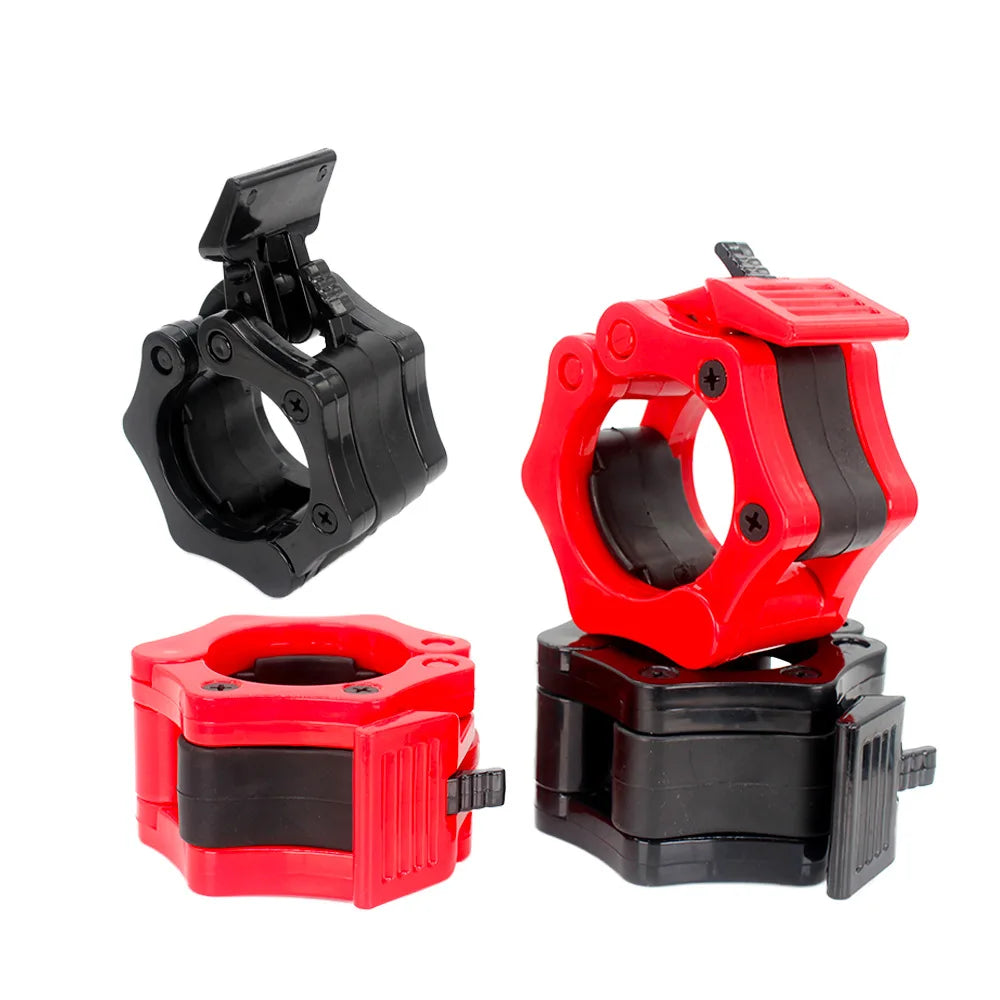 Showlu Fashion Store 1/2-inch dumbbell clips barbell clamps with quick-release, non-slip lock for weightlifting and powerlifting exercises.