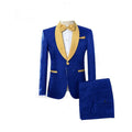 Red jacquard men's wedding suit with white shawl lapel tuxedo, stylish formal attire by SHOWLU FASHION STORE.