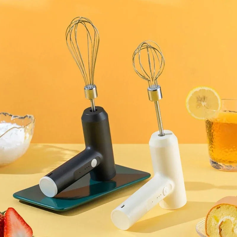 Showlu Smart General electric egg beater with stainless steel beaters and ergonomic handle for efficient mixing.