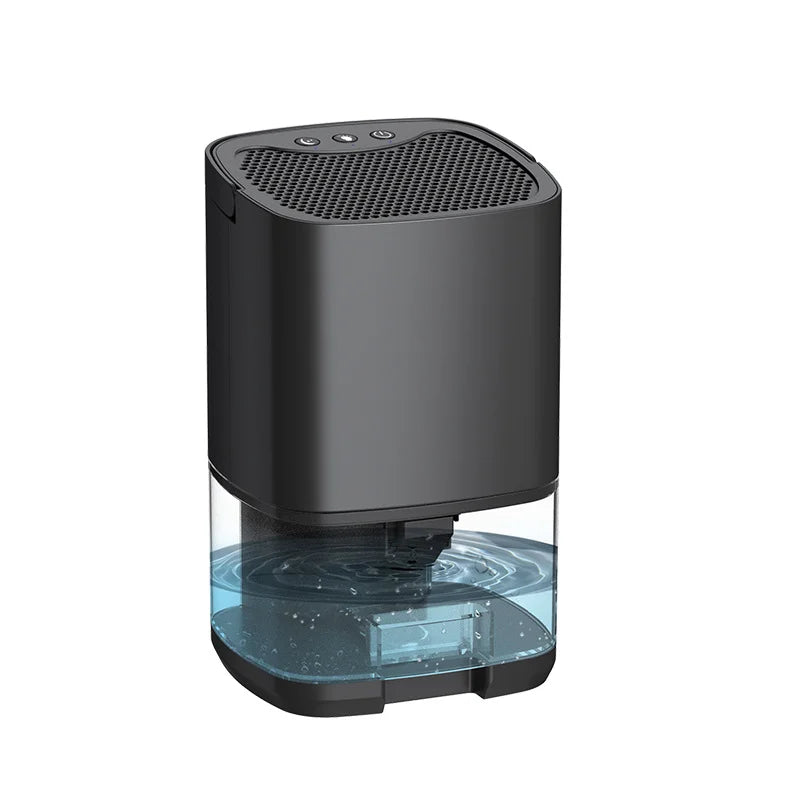 Mini portable electric dehumidifier by Showlu Smart General showing compact design and control panel for moisture removal.