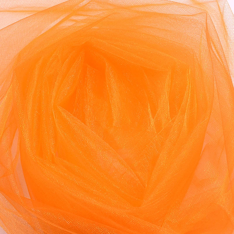 Wedding organza roll with sheer crystal tulle fabric, ideal for wedding arches, party backdrops, and baby shower decorations.