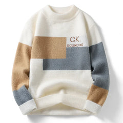 Sweater Men's Autumn/winter Crewneck Bottom Knit Men's Soft Waxy Thermal Top Men's Sweater Jumper Comfortable Stylish