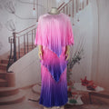 Plus Size African Clothes for Women Autumn Elegant Polyester Party Evening Pleat Top Skirt Gowns Dashiki Africa Clothing Outfits