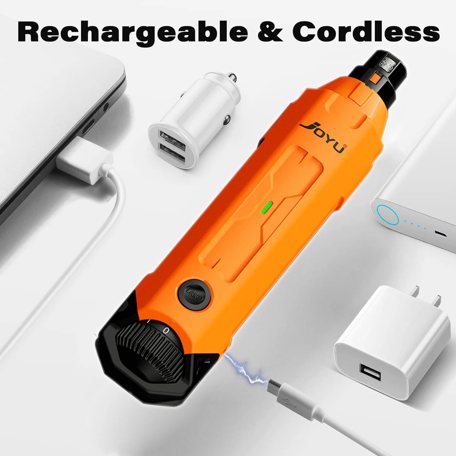 Showlu Fashion Store 6-speed electric dog nail grinder, rechargeable, super quiet, painless pet nail trimmer for grooming.