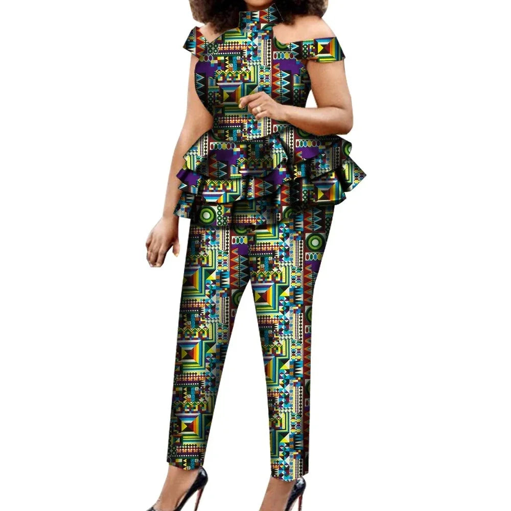Women T Shirt Set Women Pant Suits Female Trouser Suit Plus Size Summer Set for Lady Party Clothing WY7924
