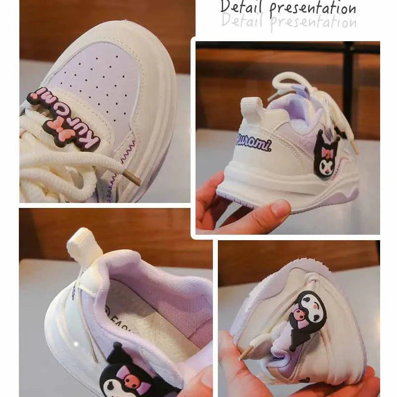 Miniso Melody & Kuromi girls' cartoon sneakers by SHOWLU FASHION STORE, featuring colorful designs and anti-slip soles.