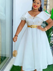 Plus Size African Wedding Party Dresses for Women 2024 New Dashiki Ankara Evening Gown Turkey Outfit Robe Africa Clothes