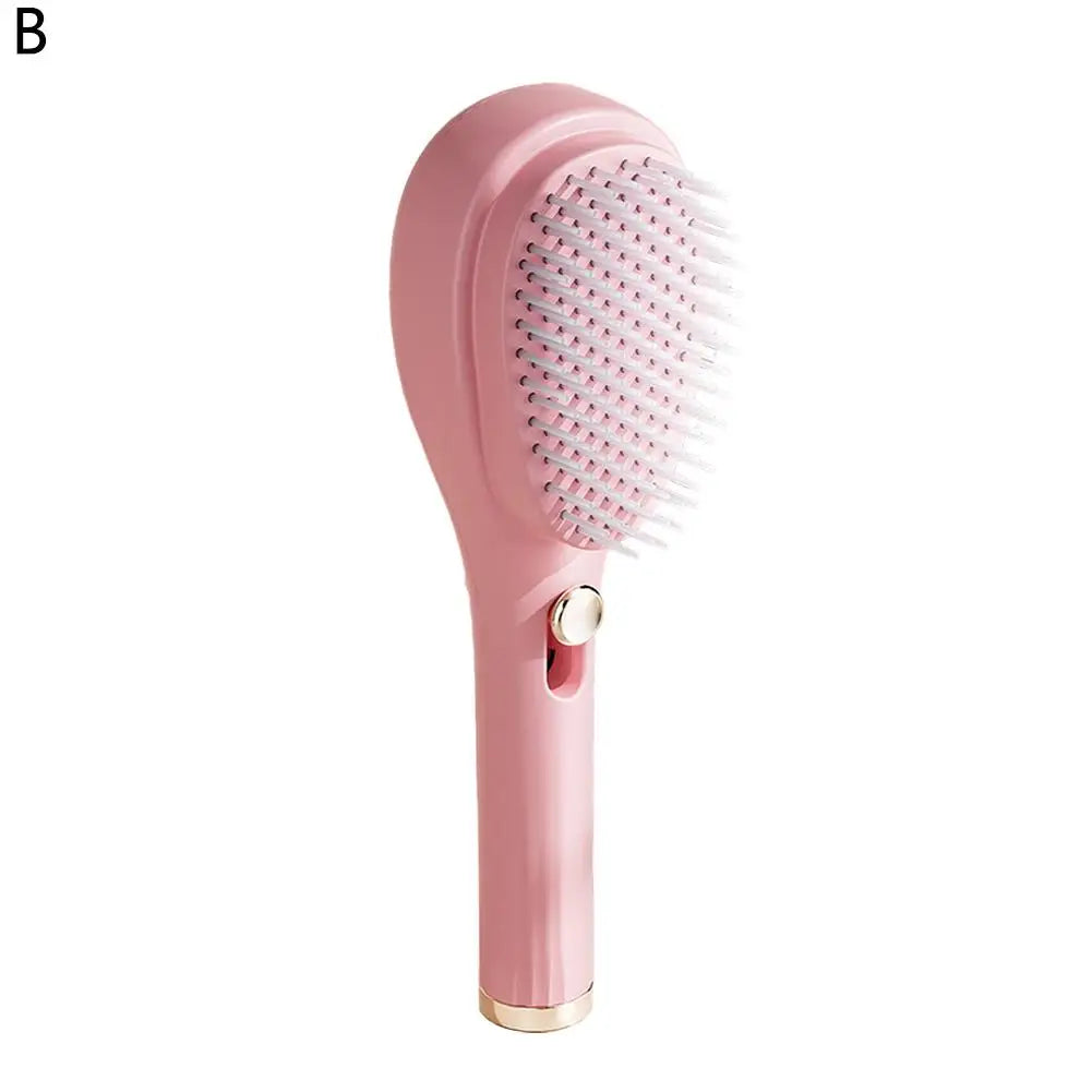 Showlu Fashion Store Curl Refresh Detangling Brush with anti-static SPA spray and self-cleaning comb for women and girls.