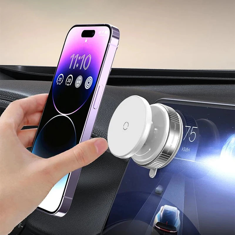 Showlu Smart General Car Phone Holder 360° mount attached to a vehicle dashboard for hands-free phone use.